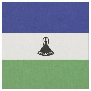 Lesotho flagga tyg