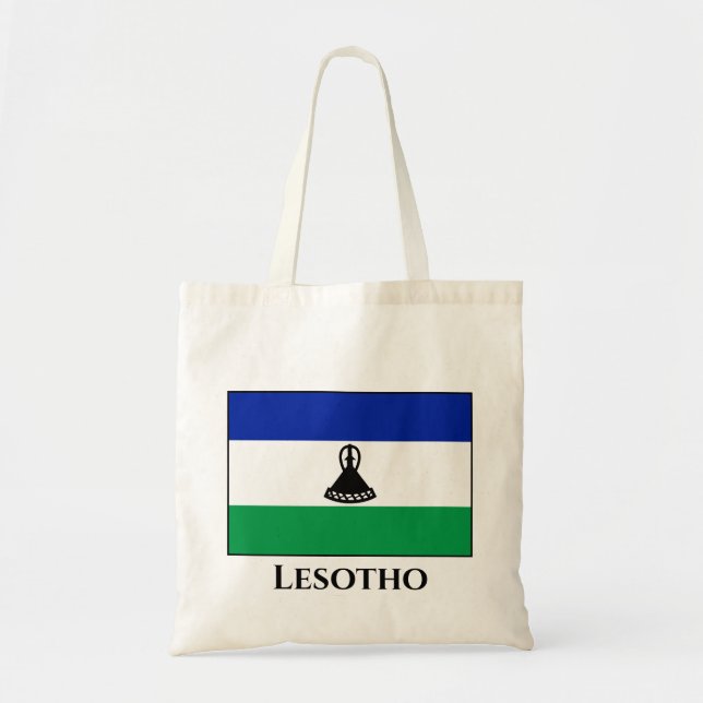 Lesotho Flagga Tygkasse (Framsidan)