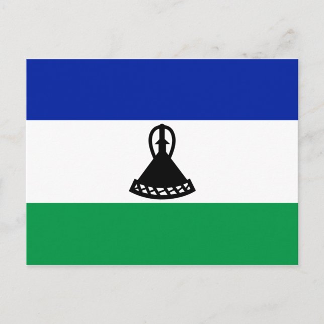 Lesotho Flagga vykort (Framsida)