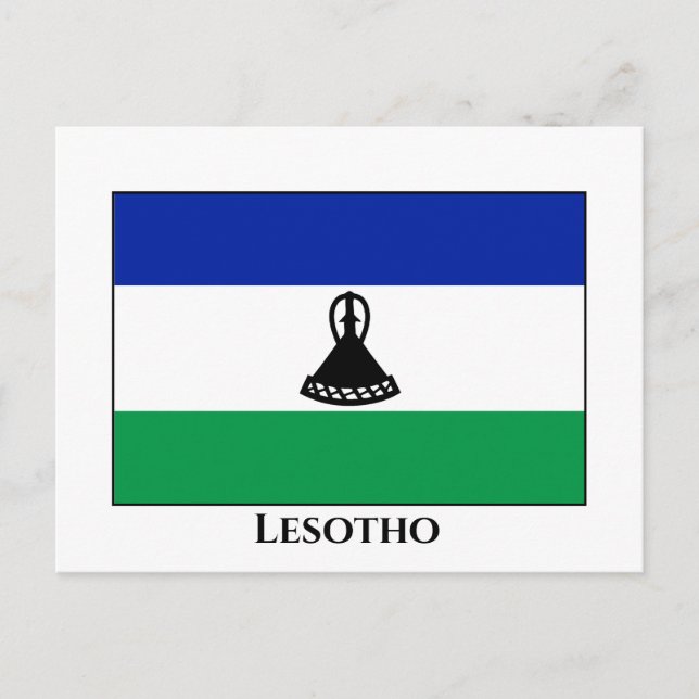 Lesotho Flagga Vykort (Framsida)