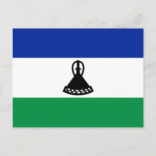 Lesotho Flagga vykort