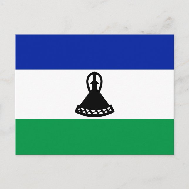 Lesotho Flagga Vykort (Framsida)