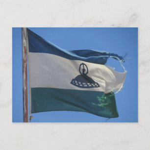lesotho-flagga vykort