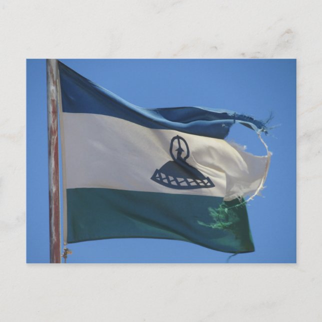 lesotho-flagga vykort (Framsida)