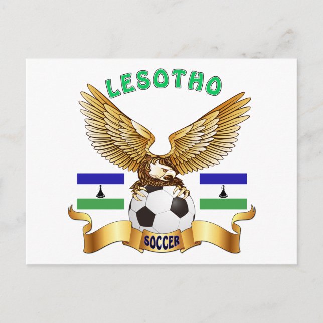 Lesotho Football Designings Vykort (Framsida)
