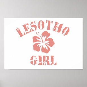 Lesotho Rosa Girl Girl Poster