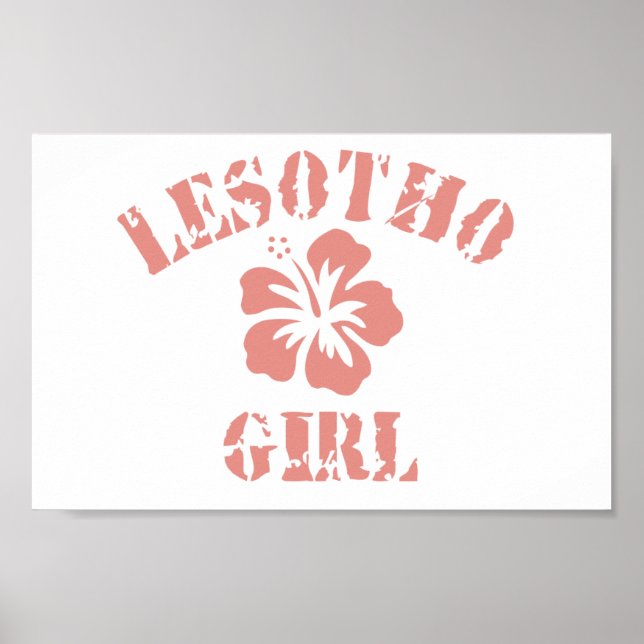 Lesotho Rosa Girl Girl Poster (Framsidan)