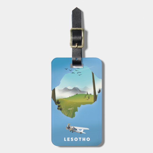 Lesotho Sydafrika skidposter Bagagebricka (Vertikal Framsida)