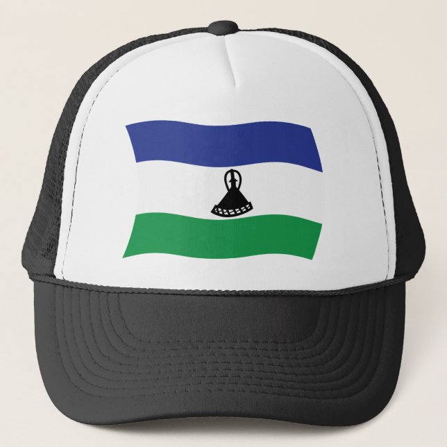 Lesothos flagg hatt keps (Framsida)