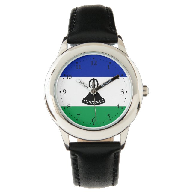 Lesothos flagga armbandsur (Framsida)