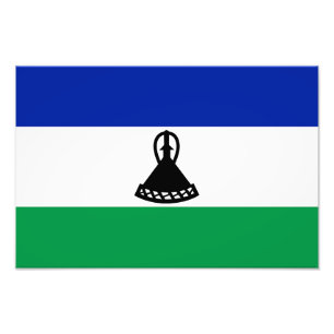 Lesothos flagga fototryck