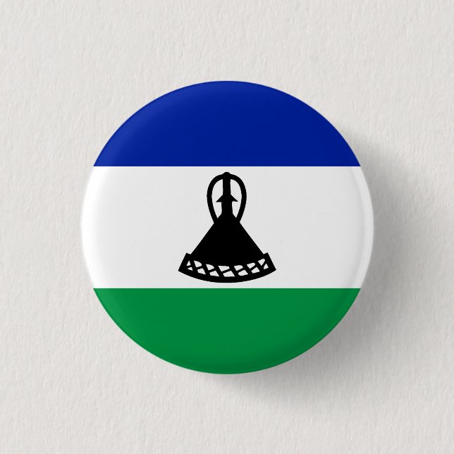 Lesothos flagga knapp (Framsida)