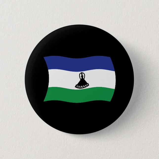 Lesothos flagga knapp (Framsida)