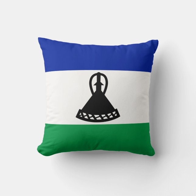 Lesothos flagga kudde (Framsida)