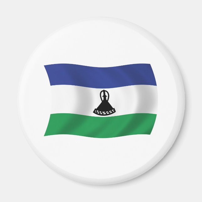 Lesothos flagga Magnet (Framsidan)