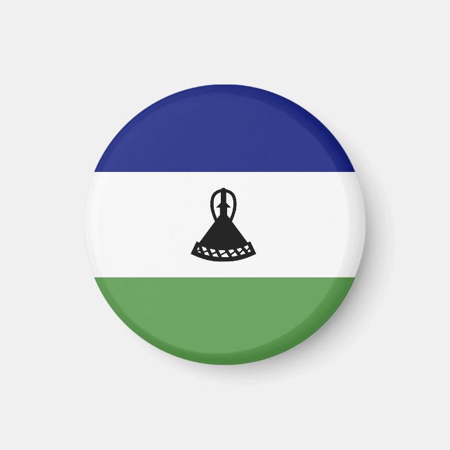 Lesothos flagga magnet (Framsidan)