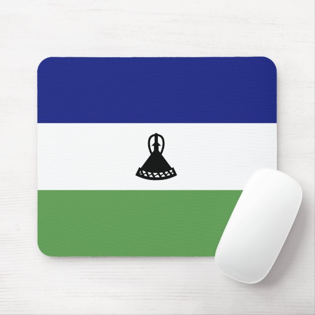 Lesothos flagga musmatta (Med mus)