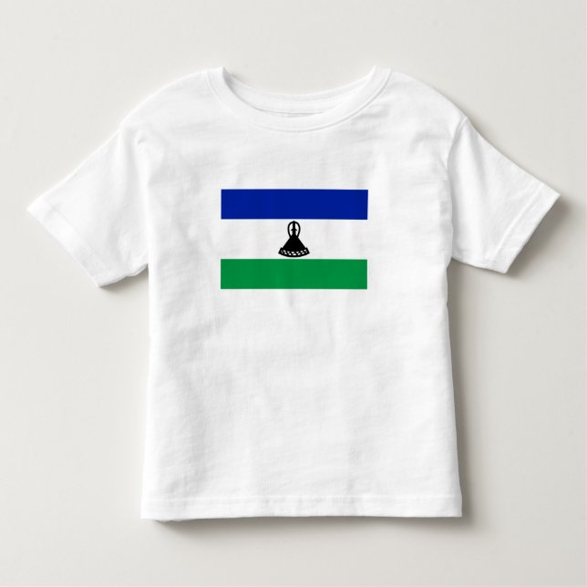 Lesothos flagga t shirt (Framsida)