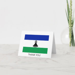 Lesothos flagga tack kort