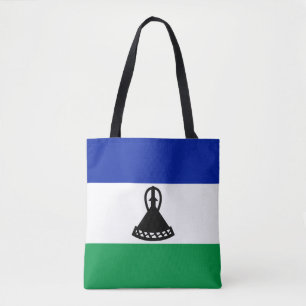 Lesothos flagga tygkasse