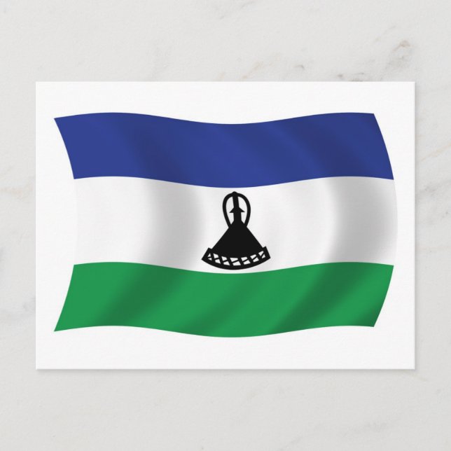 Lesothos flagga vykort (Framsida)