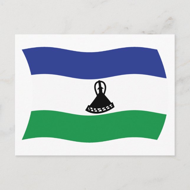 Lesothos flagga vykort (Framsida)