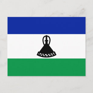Lesothos flagga vykort