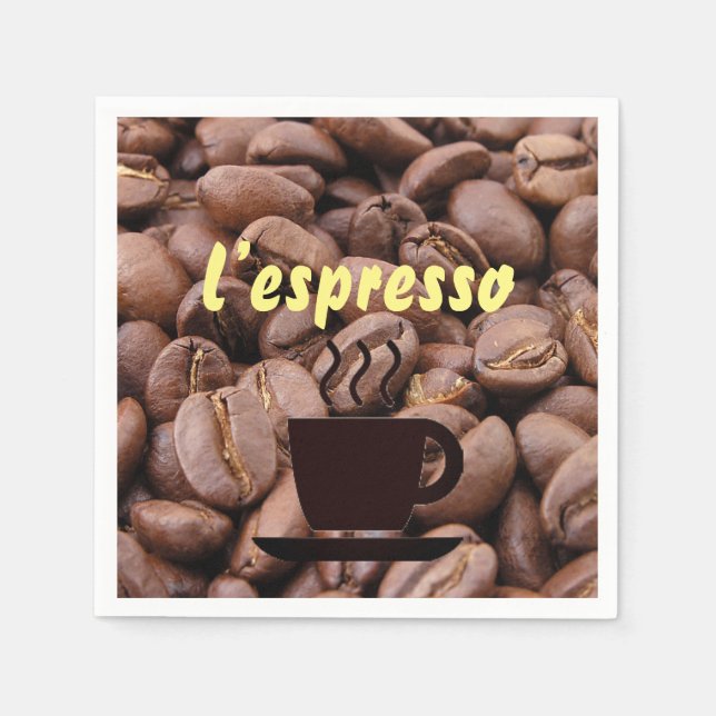 l'espresso Napkins Pappersservett (Framsidan)