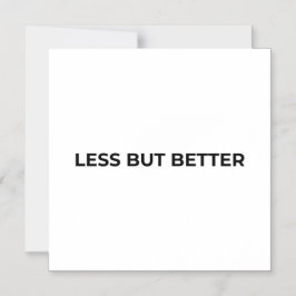 Less But Better Minimalist Typographic  Magnetisk Inbjudningskort