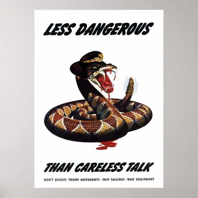 Less Dangerous Than Careless Talk Poster (Framsidan)