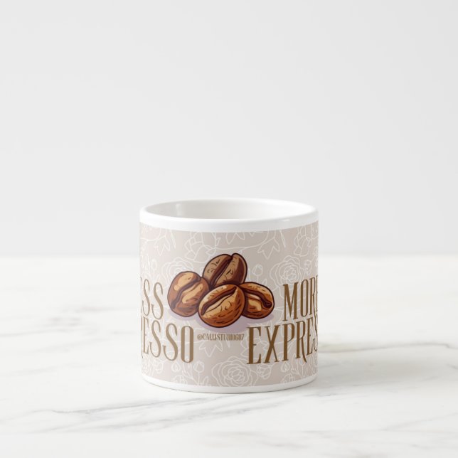 Less depresso more expresso quote espresso mug  espressomugg (Framsidan)