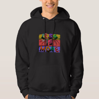 "Less Is More" Vibrant 3D Typography with Tropical Hoodie
