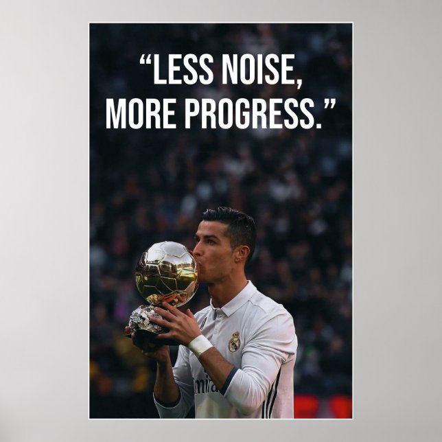 Less Noise More Progress Motivation Poster (Framsidan)