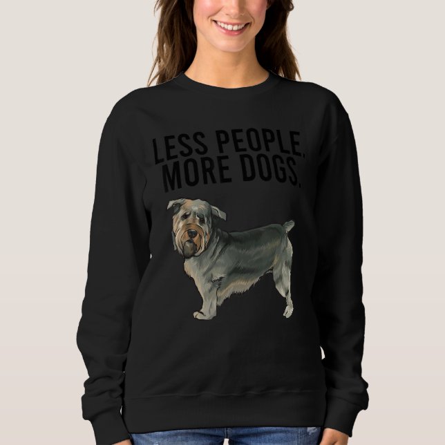 Less People More Dogs Glen of Imaal Terrier Introv T Shirt (Framsida)