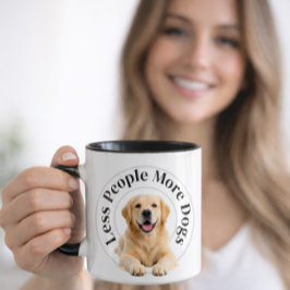 Less People, More Dogs – Minimalist Dog Lover Mugg