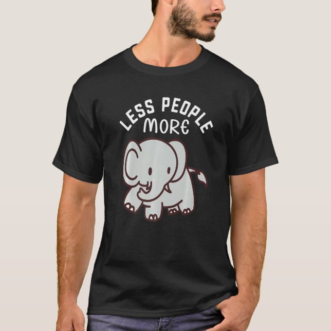 Less People More Elephants I Little Elephant I Kid T Shirt (Framsida)