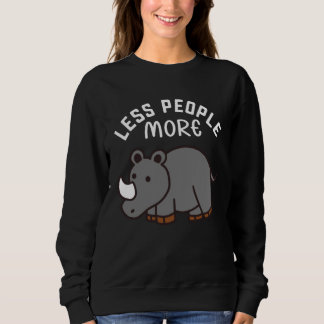 Less People More Rhinos Children Rhino T Shirt