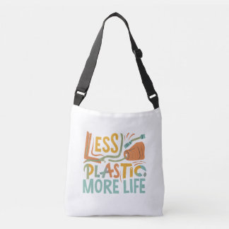 Less Plastic More Life – Eco Friendly Tote Bag Axelväska