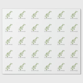 Less Rush More Life Botanical Gift Wrap Presentpapper