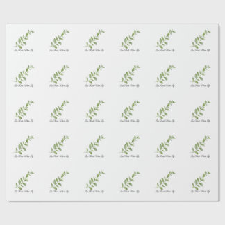Less Rush More Life Botanical Gift Wrap Presentpapper