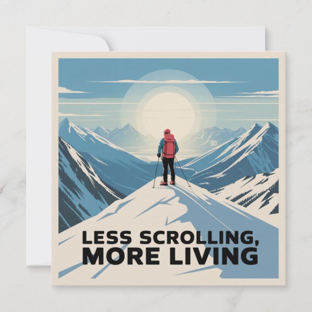 Less Scrolling, More Living Inbjudningar (Framsida)