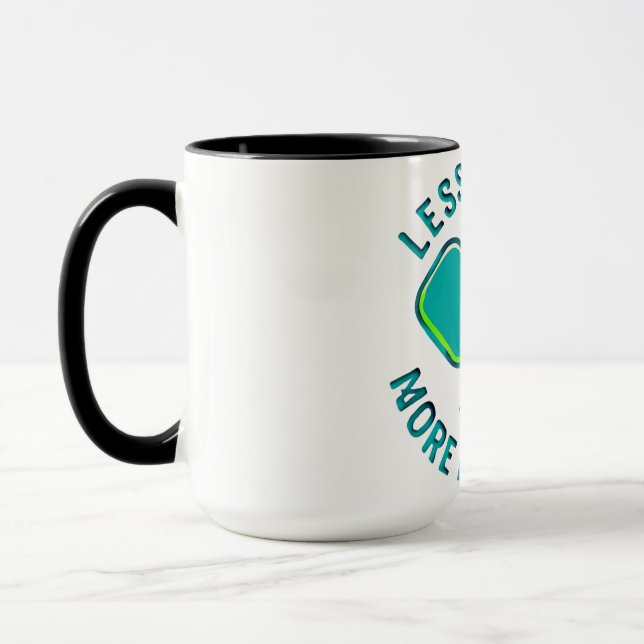 Less Stress More Pickleball Funny Player Mug Mugg (Vänster)