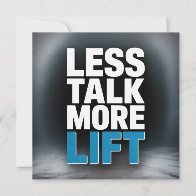 Less Talk, More Lift Tack Kort (Framsida)