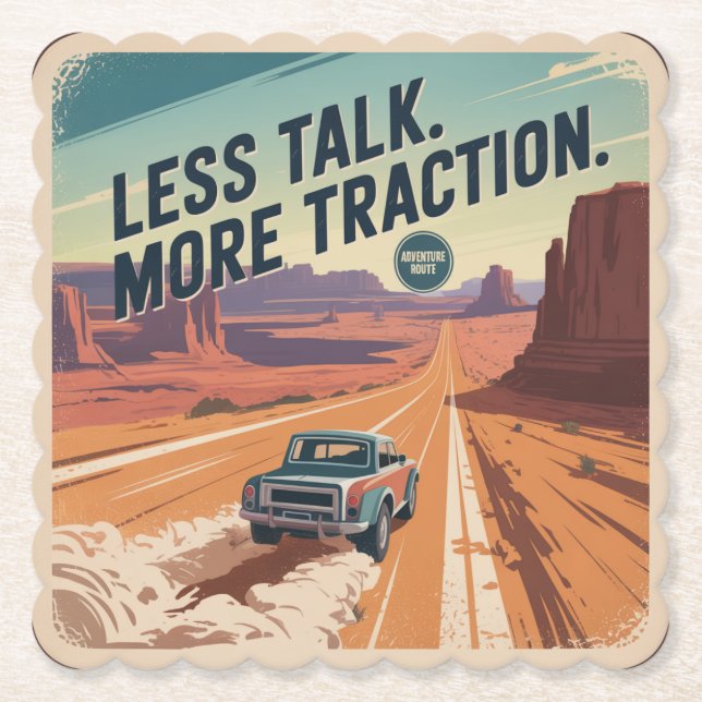 Less Talk. More Traction Underlägg Papper (Framsida)