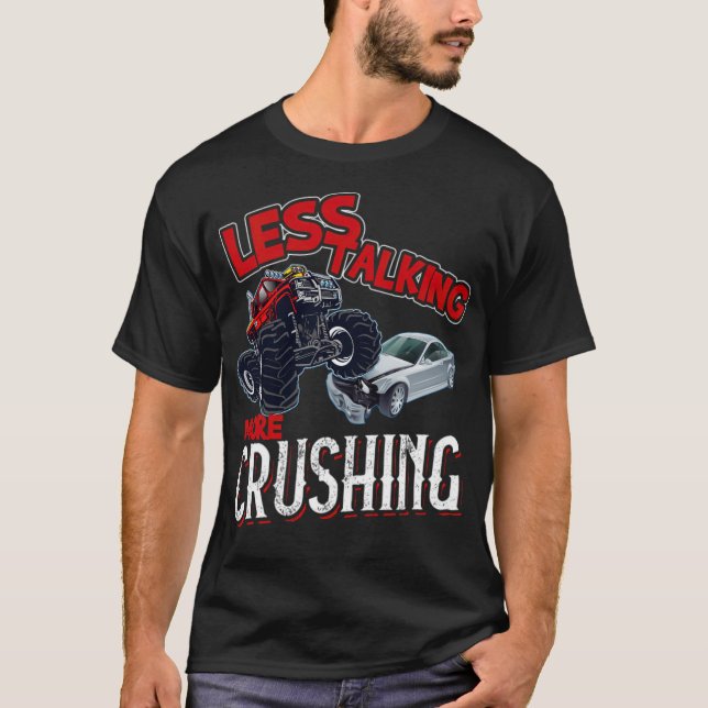 Less Talking More Crushing  Monster alpaca gay rig T Shirt (Framsida)