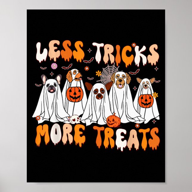 Less Tricks More Treats Soky Ghost Dogs Vet Tech  Poster (Framsidan)
