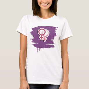 LESSBIAN KÄRLEKSSYMBOLER RÖDA -.png T Shirt