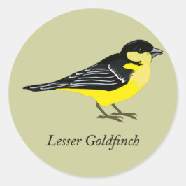 Lesser Goldfinch Runt Klistermärke