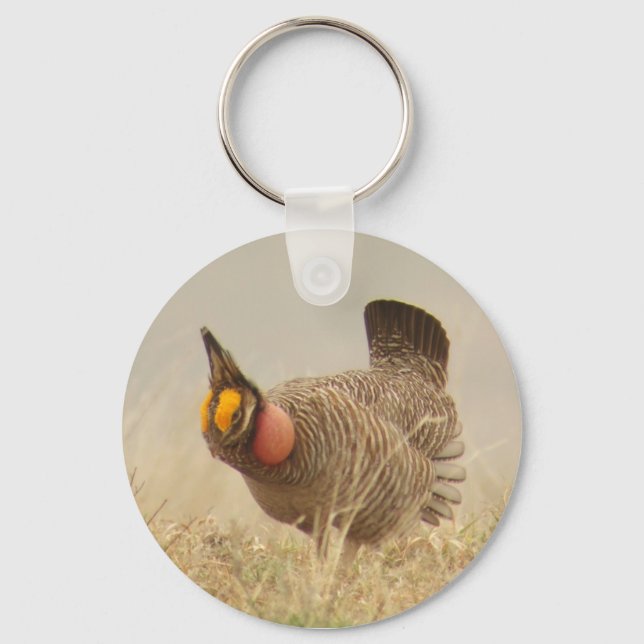 Lesser Prairie Chicken Keychain Nyckelring (Framsida)
