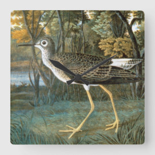 Lesser Yellowlegs Fyrkantig Klocka